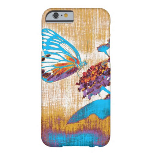 Vintage Beautiful Butterfly on Flower Barely There iPhone 6 Case