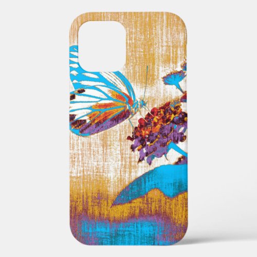 Vintage Beautiful Butterfly on flower iPhone 12 Pro Case