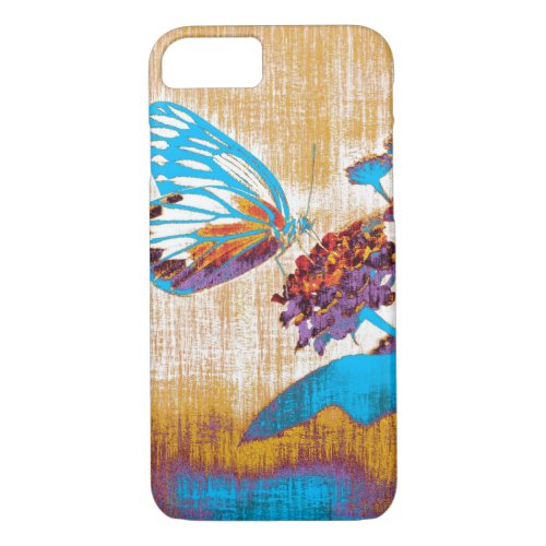 Vintage Beautiful Butterfly on Flower iPhone 87 Case