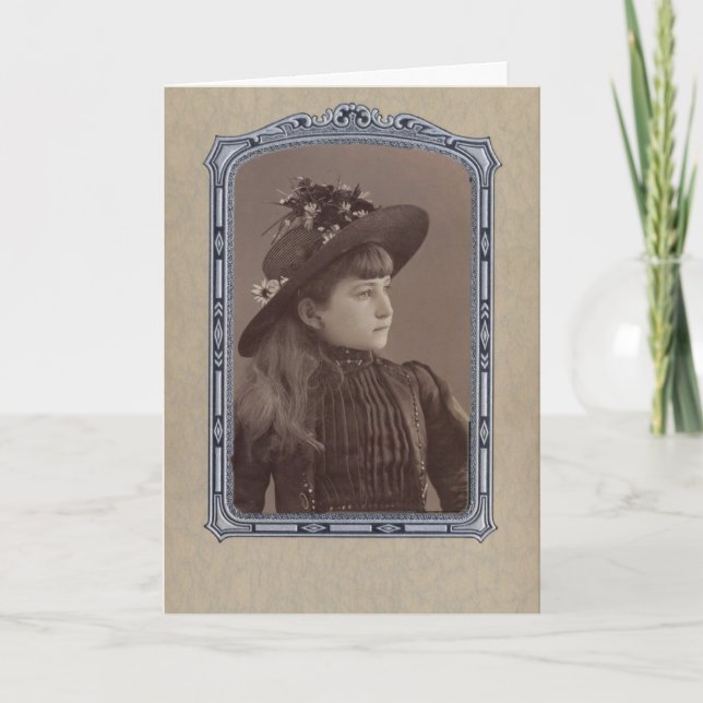 Vintage Beautiful Child Birthday Greetings Card (Front)
