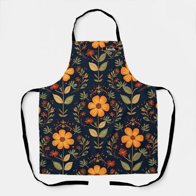 Vintage Beautiful Floral Modern Collection Apron (Front)