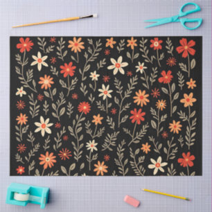 Vintage Beautiful Floral Trendy Collection Tissue Paper