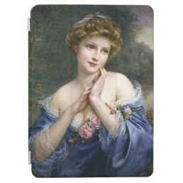 Vintage Beautiful Lady In Blue iPad Air Cover