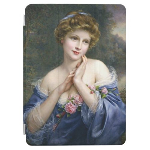 Vintage Beautiful Lady In Blue iPad Air Cover