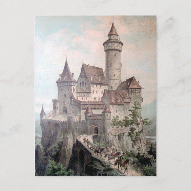 Vintage - Beautiful Old Castle Postcard (Front)