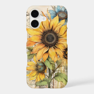 Vintage. Beautiful sunflowers iPhone 17 Case