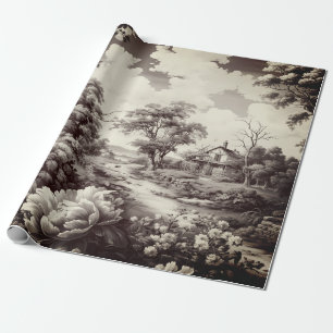 Vintage Beautiful Toile Wrapping Paper