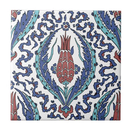 Vintage Beautiful Turkish Tulip Ceramic Tile