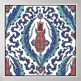 Vintage Beautiful Turkish Tulip Poster