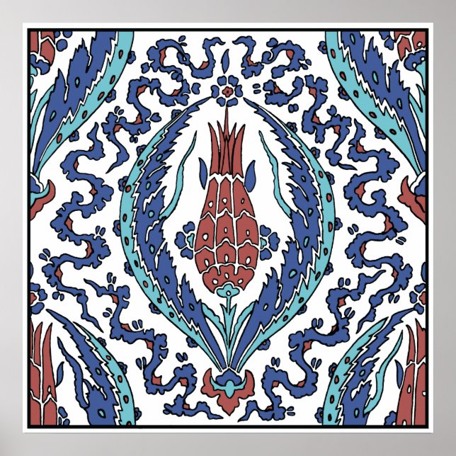 Vintage Beautiful Turkish Tulip Poster (Front)