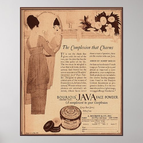 Vintage Beauty and Cosmetics Ad 1922 Poster