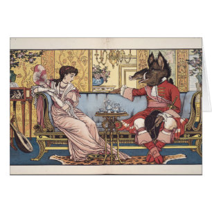 Vintage - Beauty and the Beast Illustration, Cards