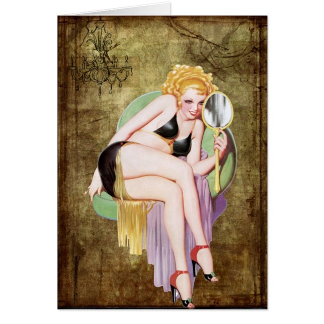 Vintage Beauty Birthday Cards (Front)
