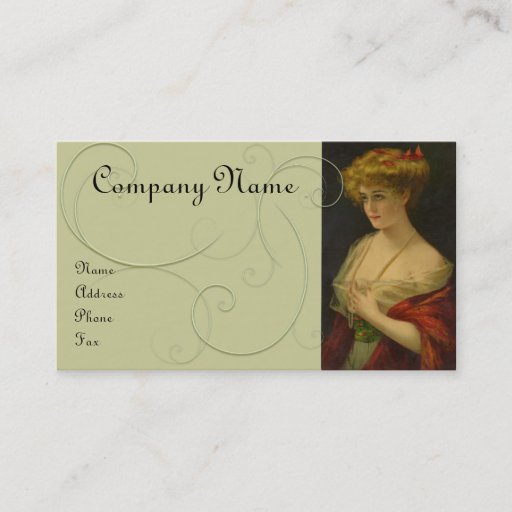 Customizable Vintage Beauty Business Cards
