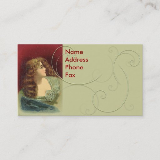 Customizable Vintage Beauty Business Cards
