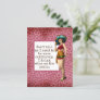 Vintage Beauty Drinking Wine Funny Quote Postcard