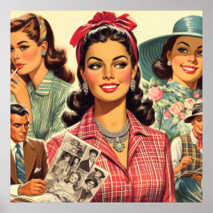 Vintage Beauty Fashion Girls Poster