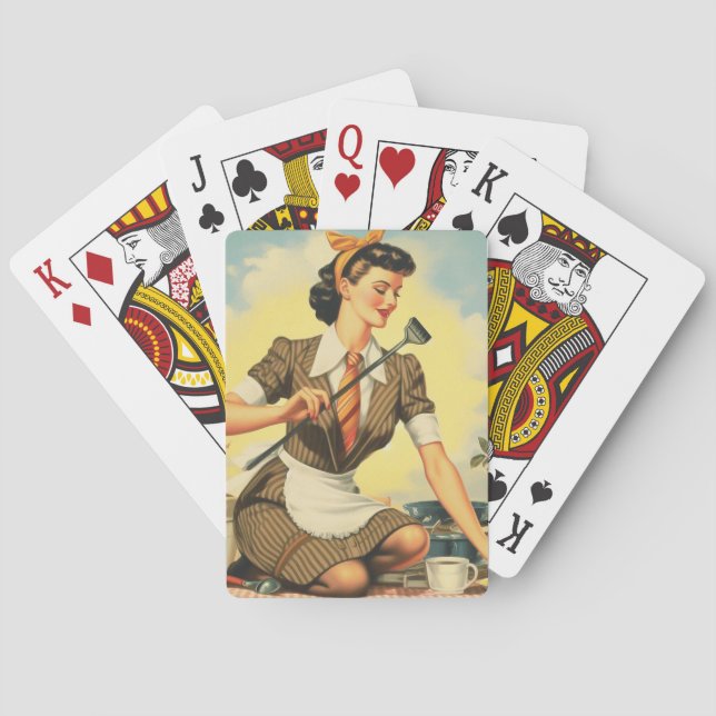 Vintage Beauty Pin-Up Poker Cards (Back)