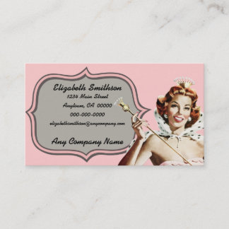 Vintage Beauty Queen Business Card
