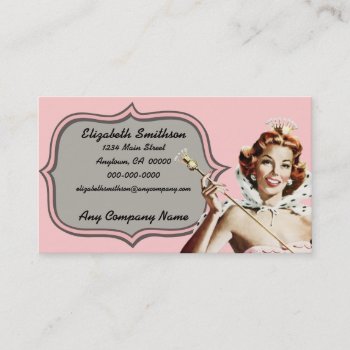 Vintage Beauty Queen Business Card by grnidlady at Zazzle
