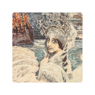 Vintage Beauty Swan Princess Vrubel Painting Metal Print