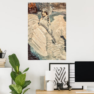 Vintage Beauty Swan Princess Vrubel Painting Poster