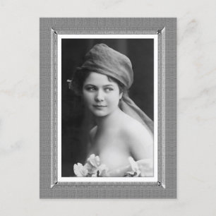 Vintage Beauty - The Bride - in black & white Postcard