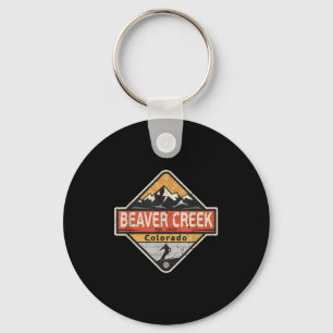 Vintage Beaver Creek Colorado Snow Mountain Skiing Keychain
