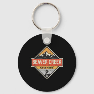 Vintage Beaver Creek Colorado Snow Mountain Skiing Keychain