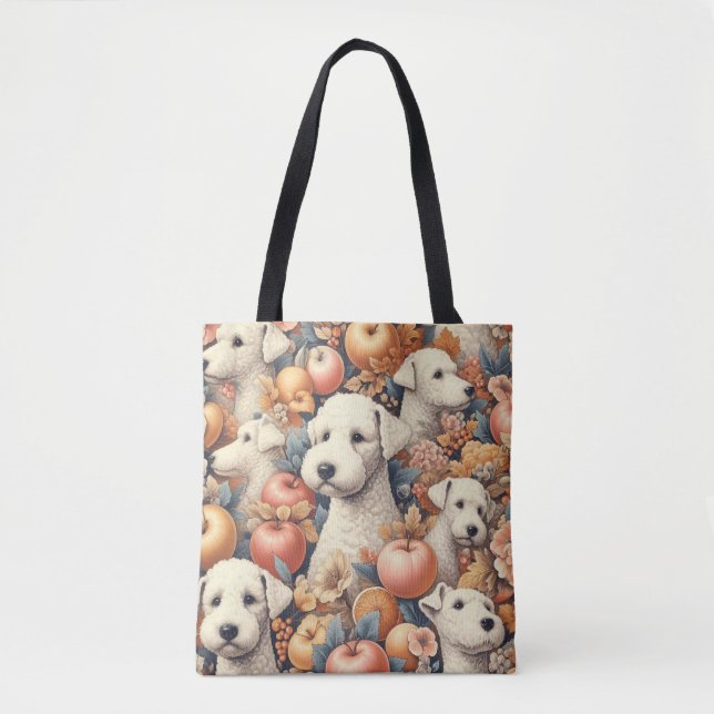 Vintage Bedlington Terrier Seamless  Tote Bag (Front)