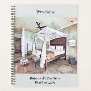 Vintage Bedroom Decor Hope Love Quote Journal Planner