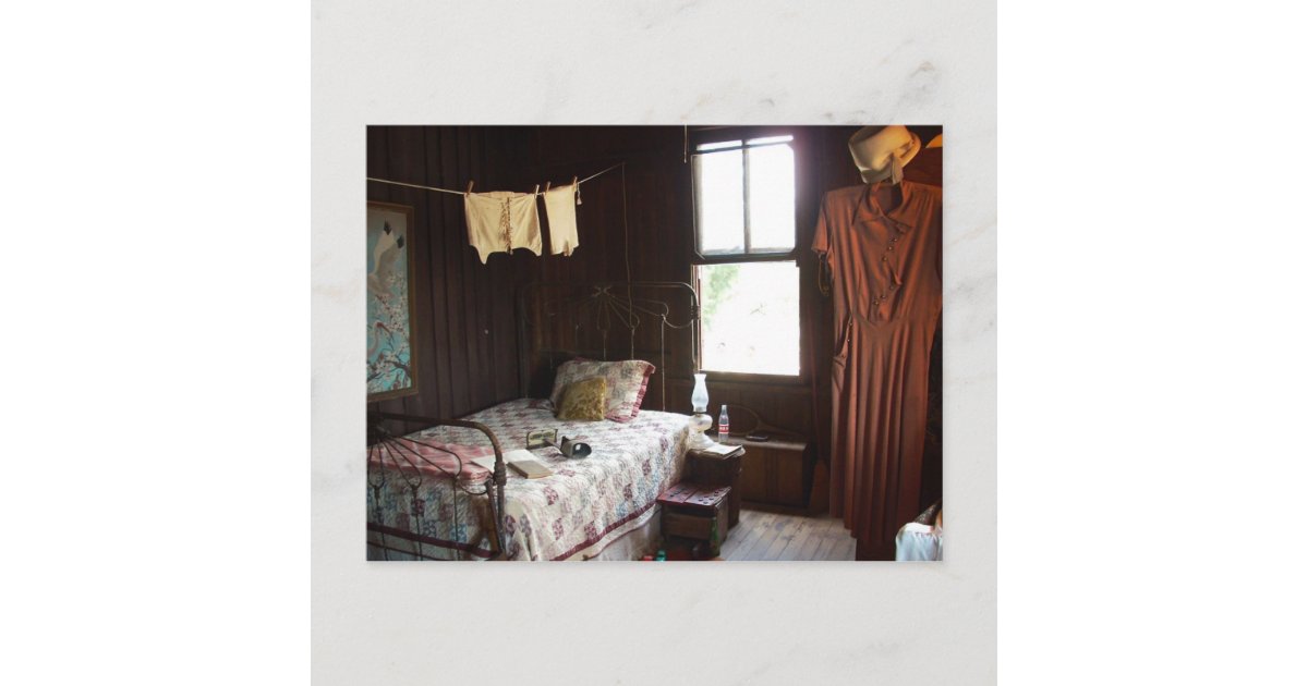 Vintage Bedroom Postcard Zazzle