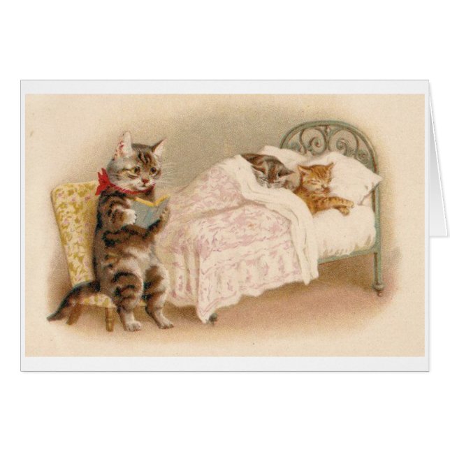 Vintage - Bedtime Story for Kittens, Cards (Front Horizontal)