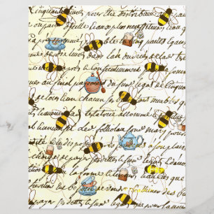 Vintage Bee and Tea Decoupage Scrapbook