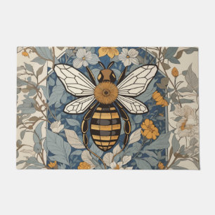 Vintage Bee and Wild Flowers Doormat