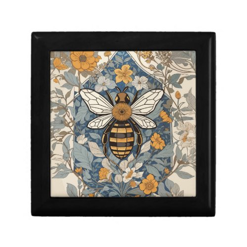 Vintage Bee and Wild Flowers Gift Box