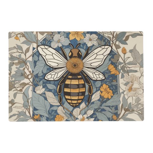 Vintage Bee and Wild Flowers Placemat