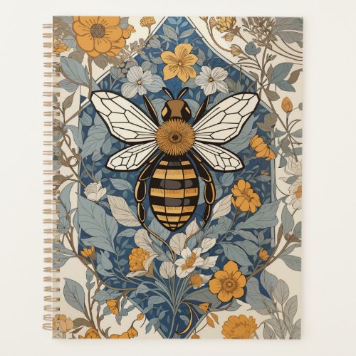 Vintage Bee and Wild Flowers Planner