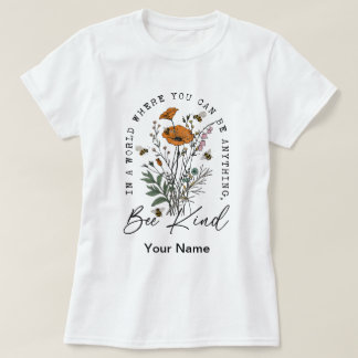Vintage Bee and Wild Flowers T-Shirt