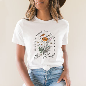 Vintage Bee and Wild Flowers  T-Shirt