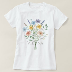 Vintage Bee and Wild Flowers T-Shirt Beekeeper &