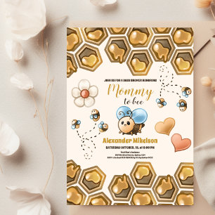 Vintage Bee Baby Shower Invitation