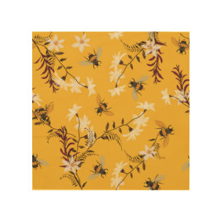 Vintage Bee & Butterfly: Embroidered Floral Art