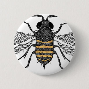 vintage bee button