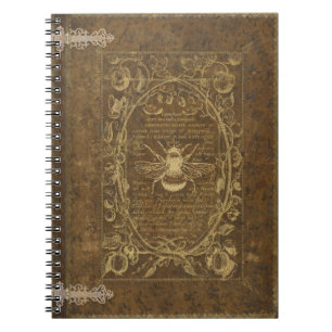 Vintage Bee Cover Notebook