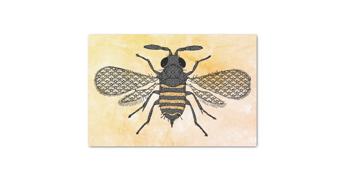 Vintage Bee Decoupage Tissue Paper Zazzle