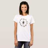 Vintage Bee Flower Daisy Quote Just Be You T-Shirt (Front Full)