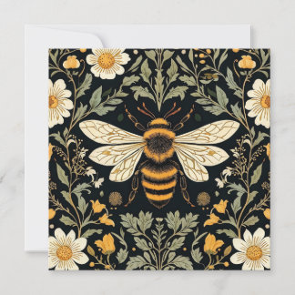 Vintage Bee Garden Holiday Card