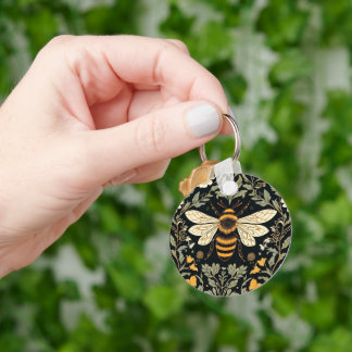 Vintage Bee Garden Keychain