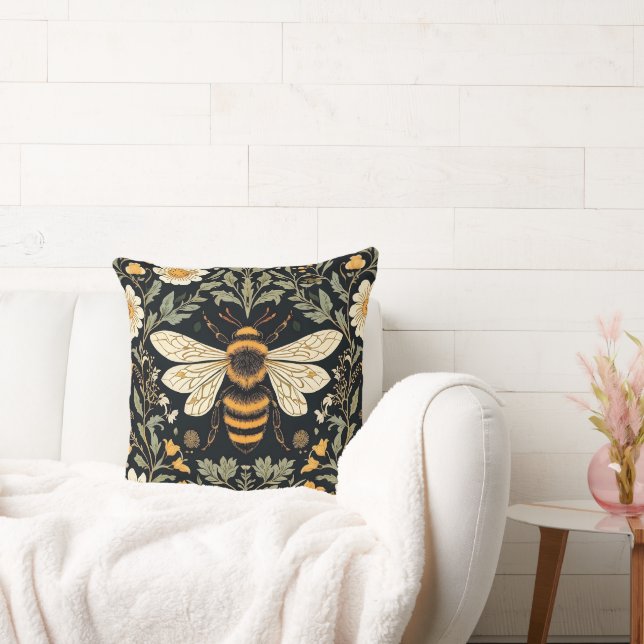 Vintage Bee Garden  Throw Pillow (Couch)